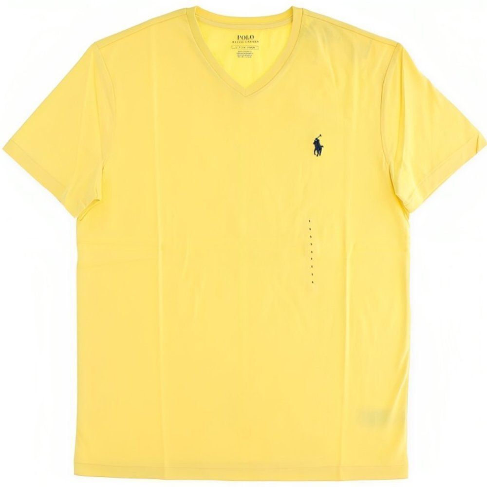 Polo Ralph Lauren Kid's Boys Yellow V-Neck Short Sleeves T-Shirt Size Large - Picture 2 of 10